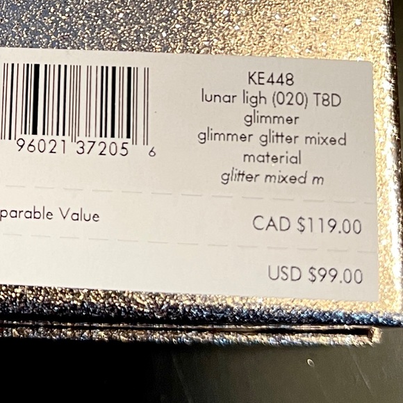 kate spade New w/Tags double sided Credit card case silver Glitter in gift box - Picture 6 of 11